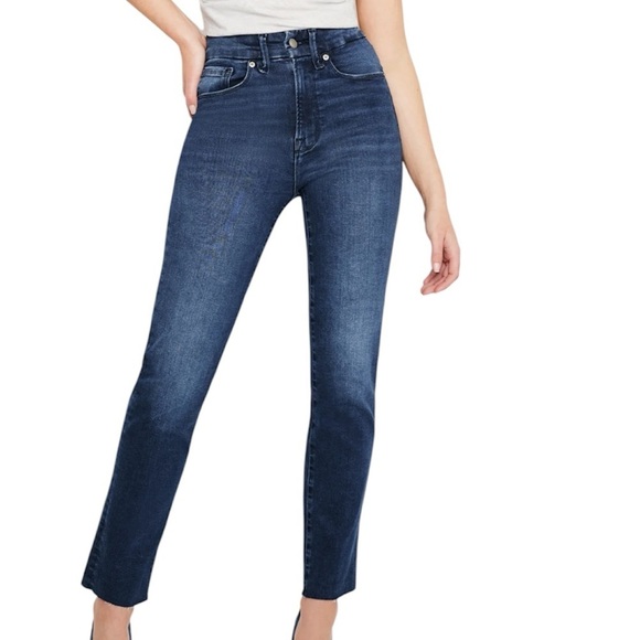 Good American Always Fits Good Classic Slim Straight Jeans - Picture 1 of 10